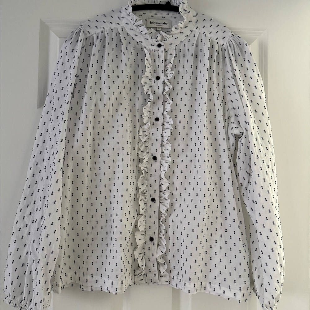 Ruffle neck blouse